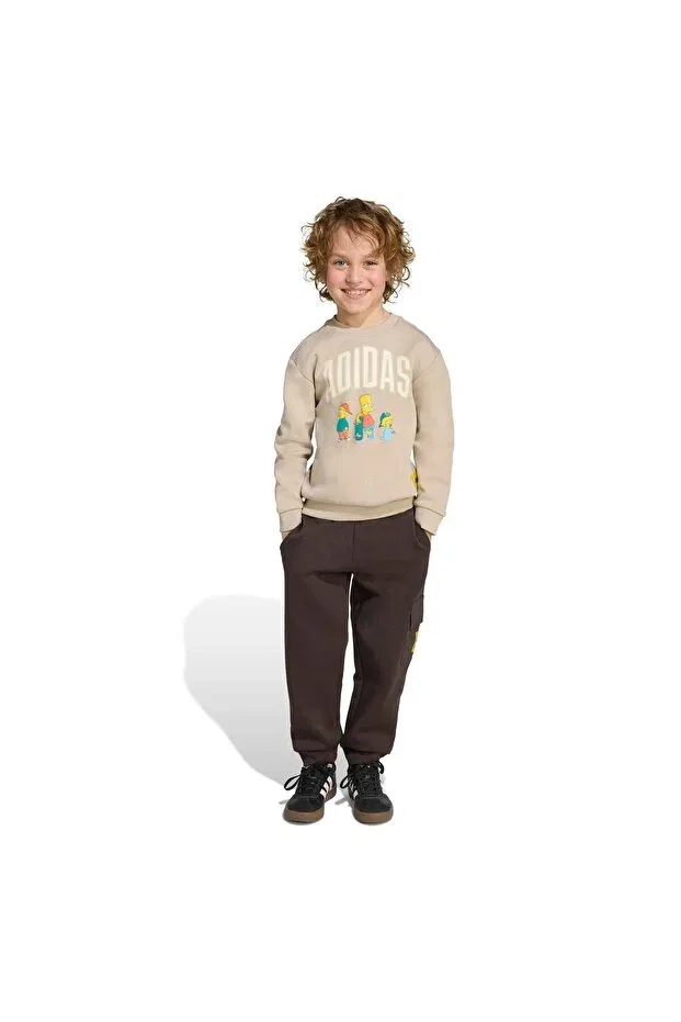 Детский спортивный костюм для девочек с длинным рукавом Adidas, Wonder Beige