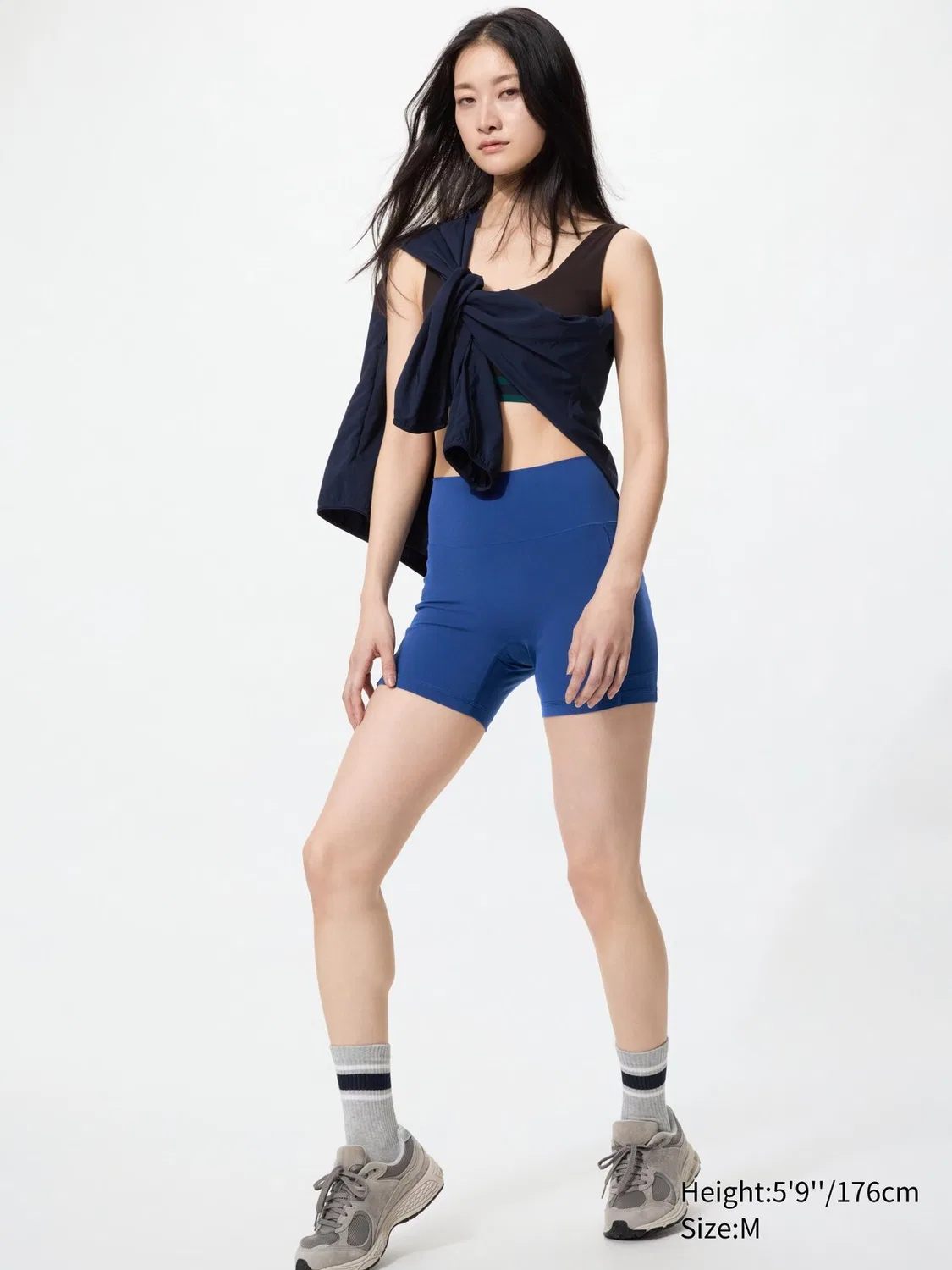 Шорты Uniqlo, для спорта и велоспорта, синие
