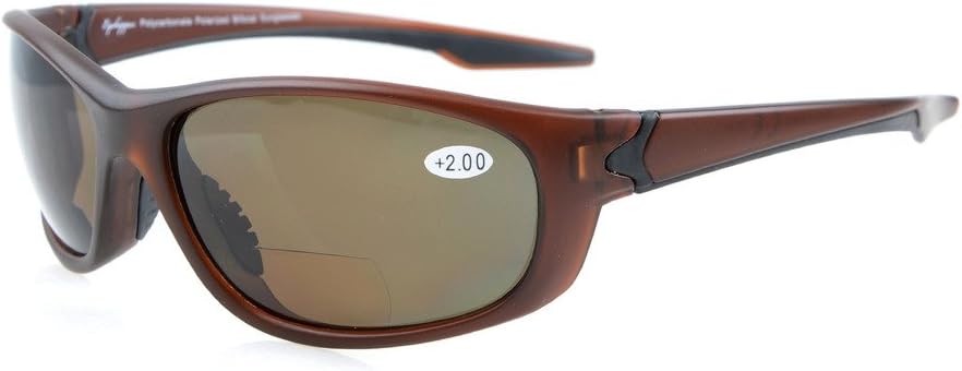 

Спортивные бифокальные солнцезащитные очки Eyekepper TR90 из небьющегося материала, предназначенные для бейсбола, бега, рыбалки, вождения, гольфа, софтбола и пешего туризма, Brown/Brown Lens