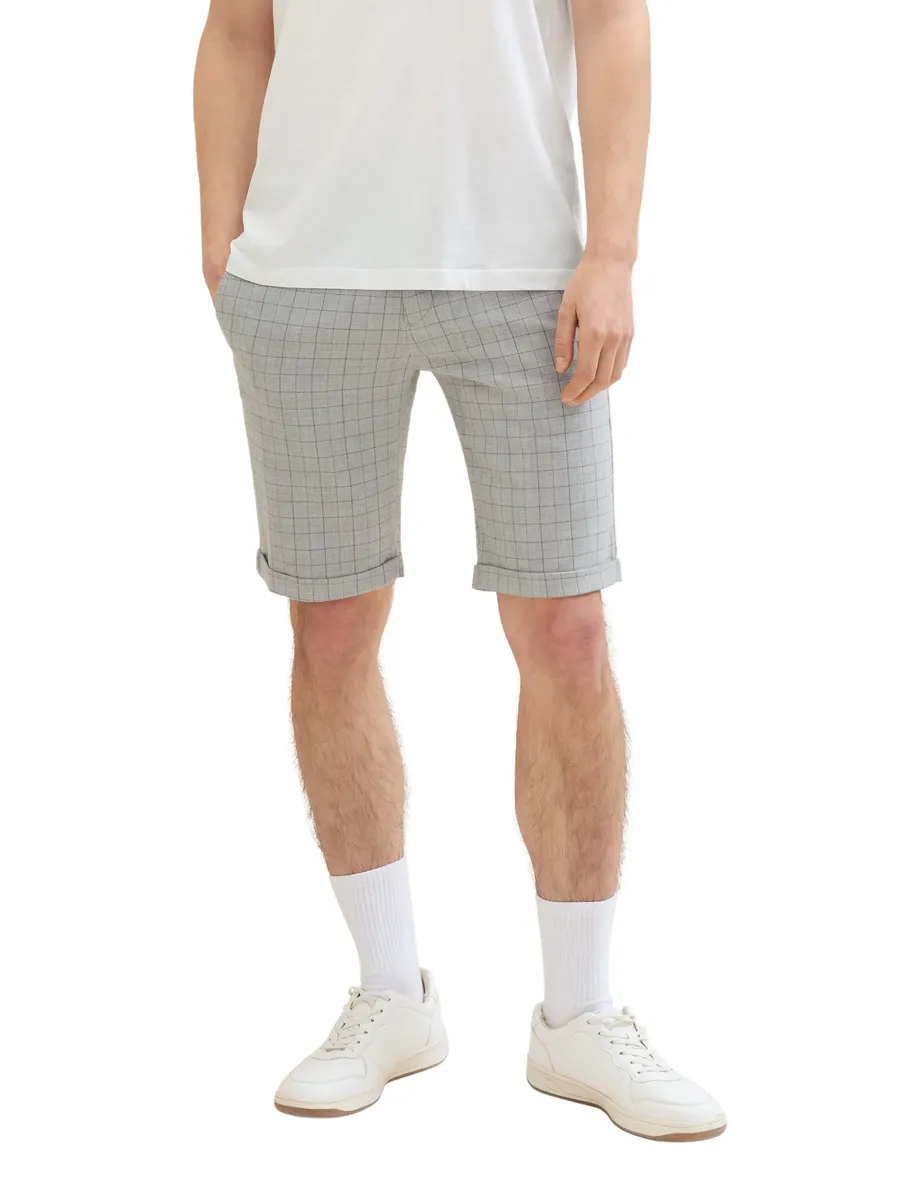 

Джинсовые шорты-чиносы TOM TAILOR в клетку Tom Tailor Denim, цвет Grey Anthra Check