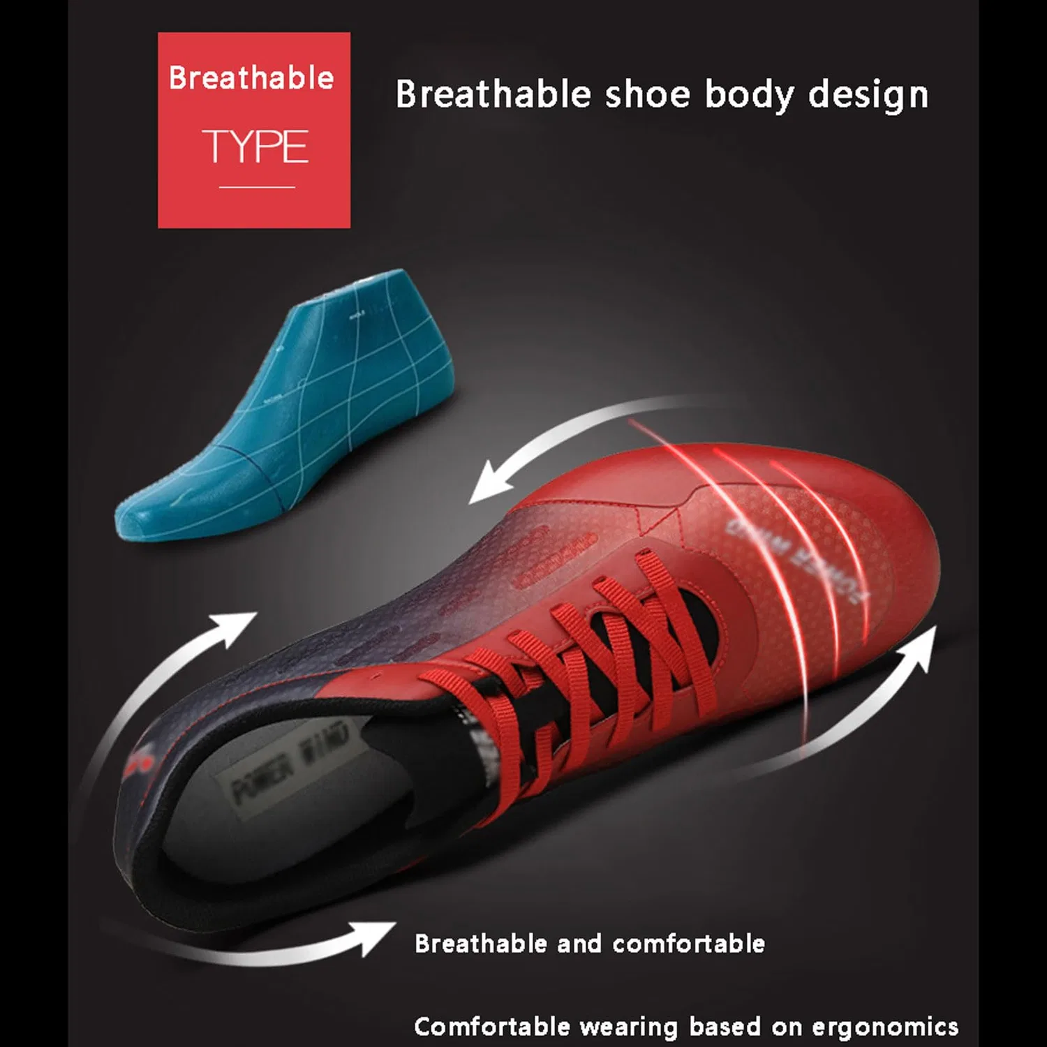 Детские кроссовки для бега с шипами Unisex Leggere Antiscivolo con Punte Scarpe Blissbuilt, Nero — фото 3
