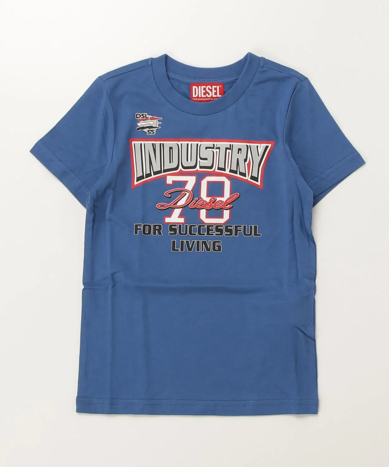 Детская футболка с графическим принтом с коротким рукавом DIESEL KIDS, Blue