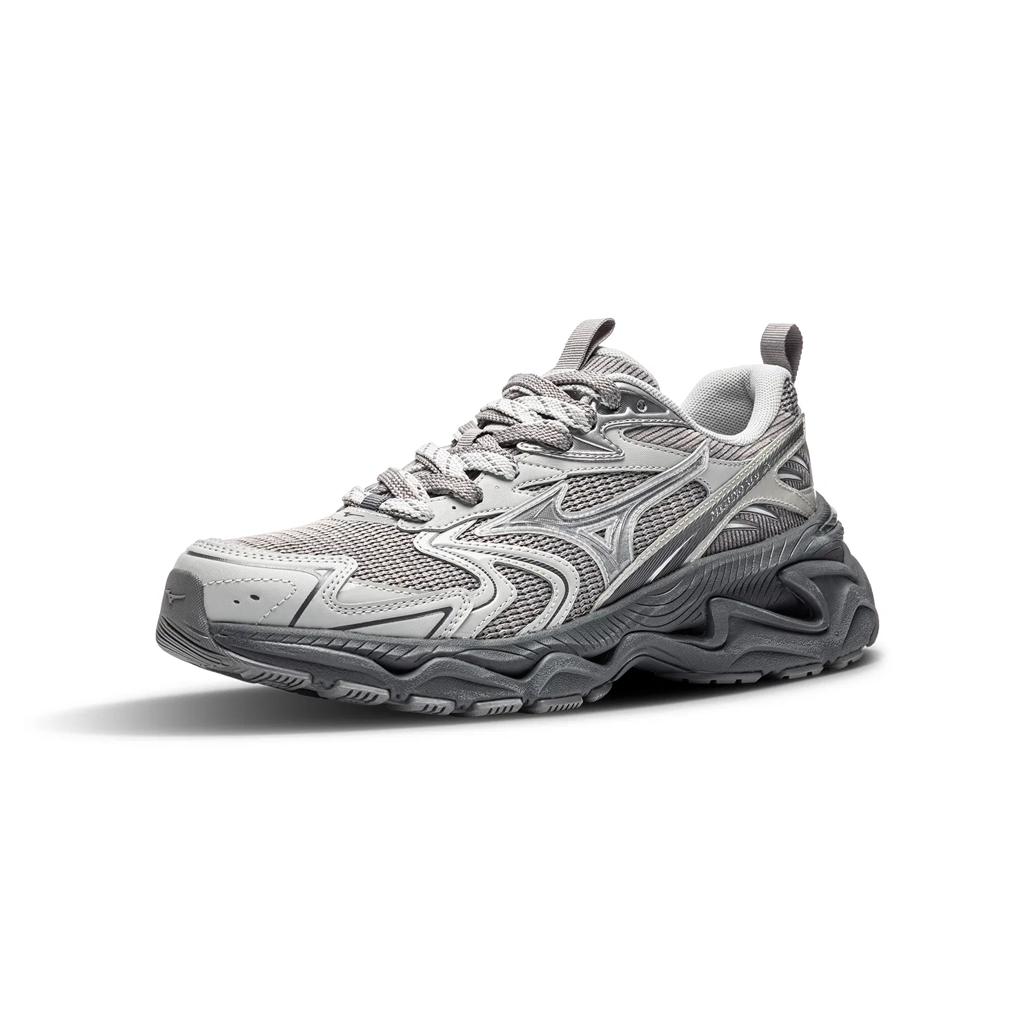 Кроссовки детские Chunky Sneakers Mizuno, Titanium Gray/Arctic Gray/Poppy Gray — фото 3