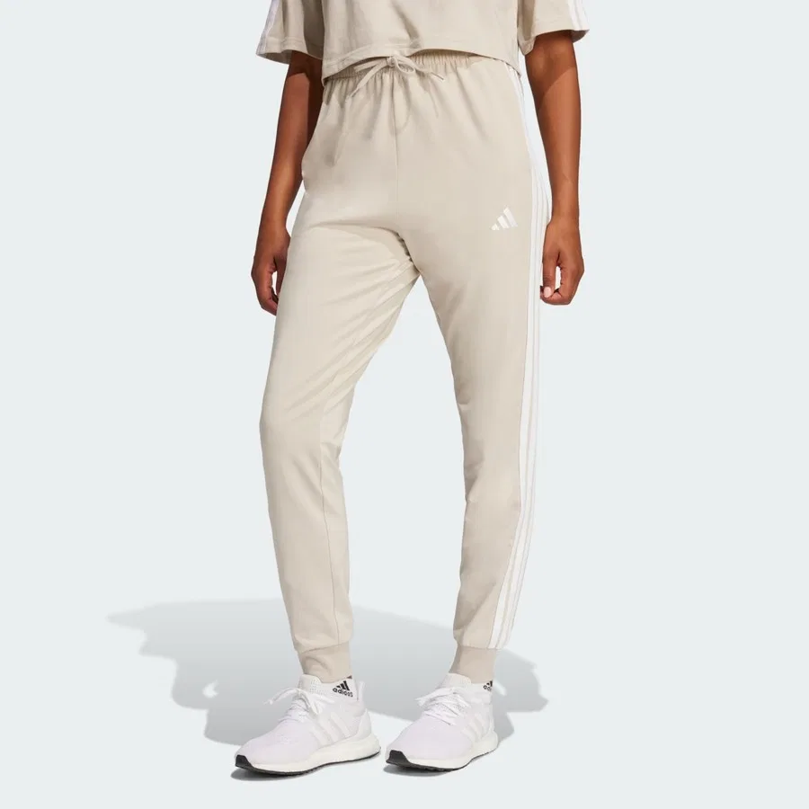 Спортивные брюки Essentials 3-Stripes Jogger Pants adidas, Бежево-белый