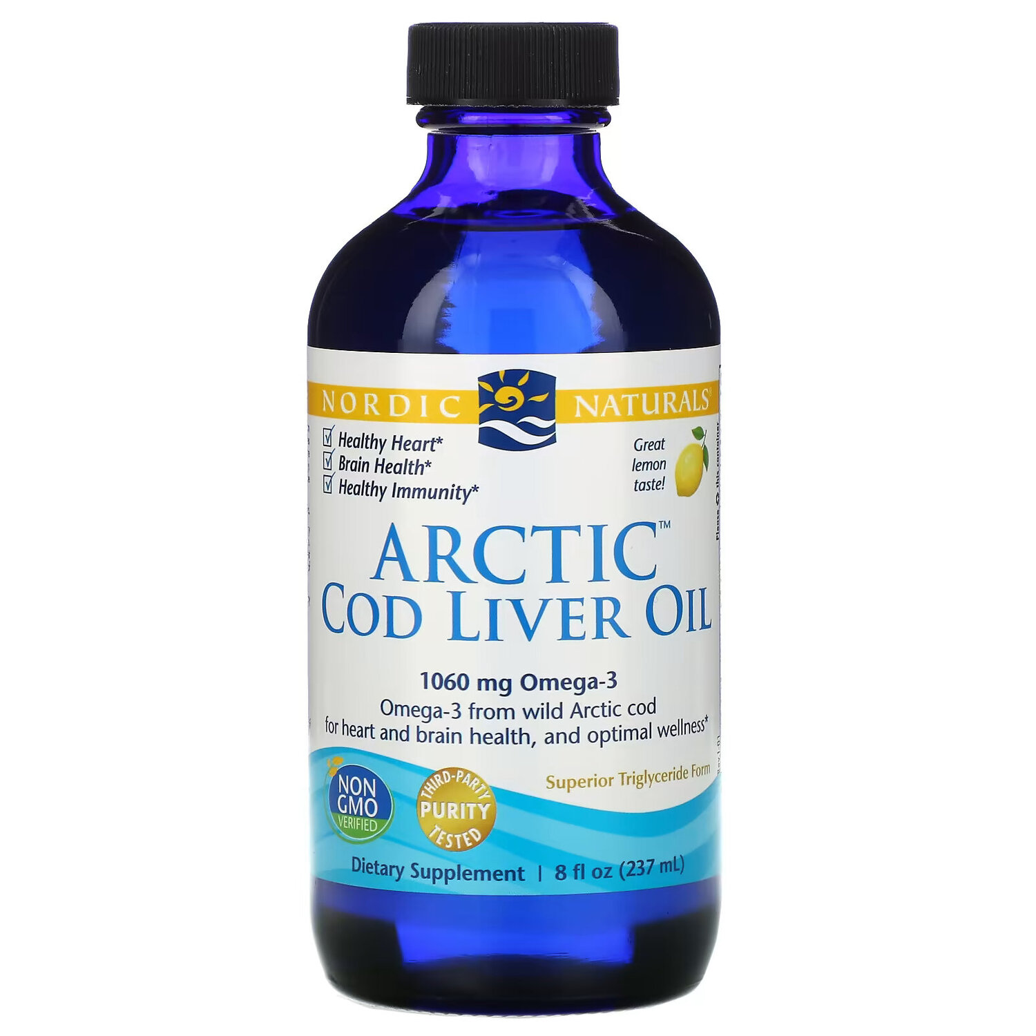 

Nordic Naturals, масло печени арктической трески, со вкусом лимона, 237 мл (8 жидк. унций)
