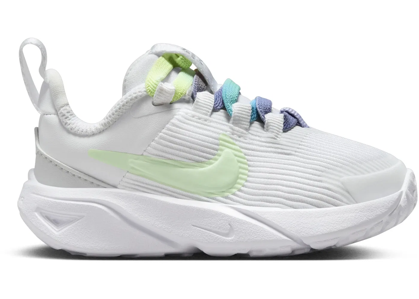 Детские кроссовки беговые Nike Star Runner 4 Next Nature SE Nike, White/Photon Dust/Total Orange/Vapor Green