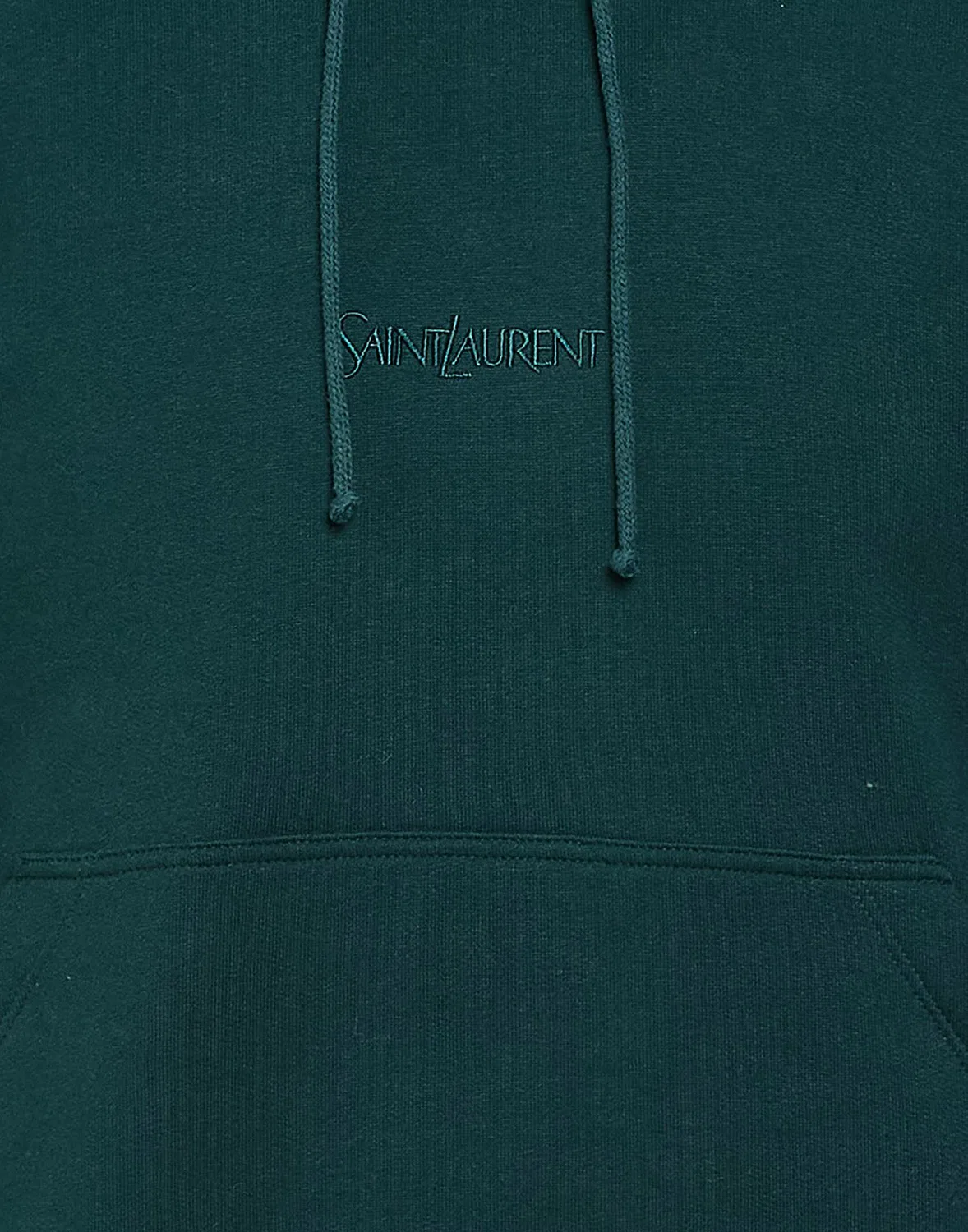 Мужской свитшот на флисе с капюшоном Saint Laurent, темно-зеленый — фото 4