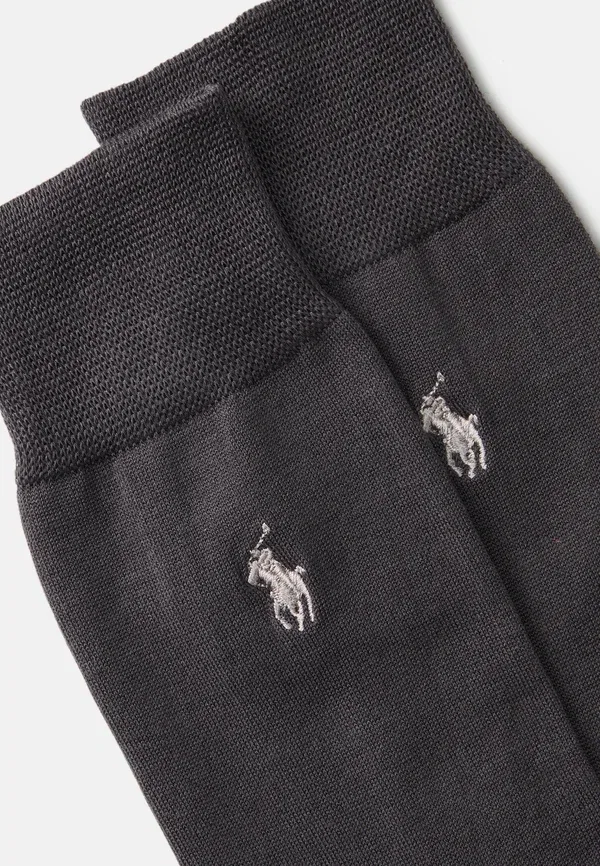 Носки комплект 2 пары из хлопка Crew sock 2 pack Polo Ralph Lauren, Dark Grey, темно-серый — фото 2