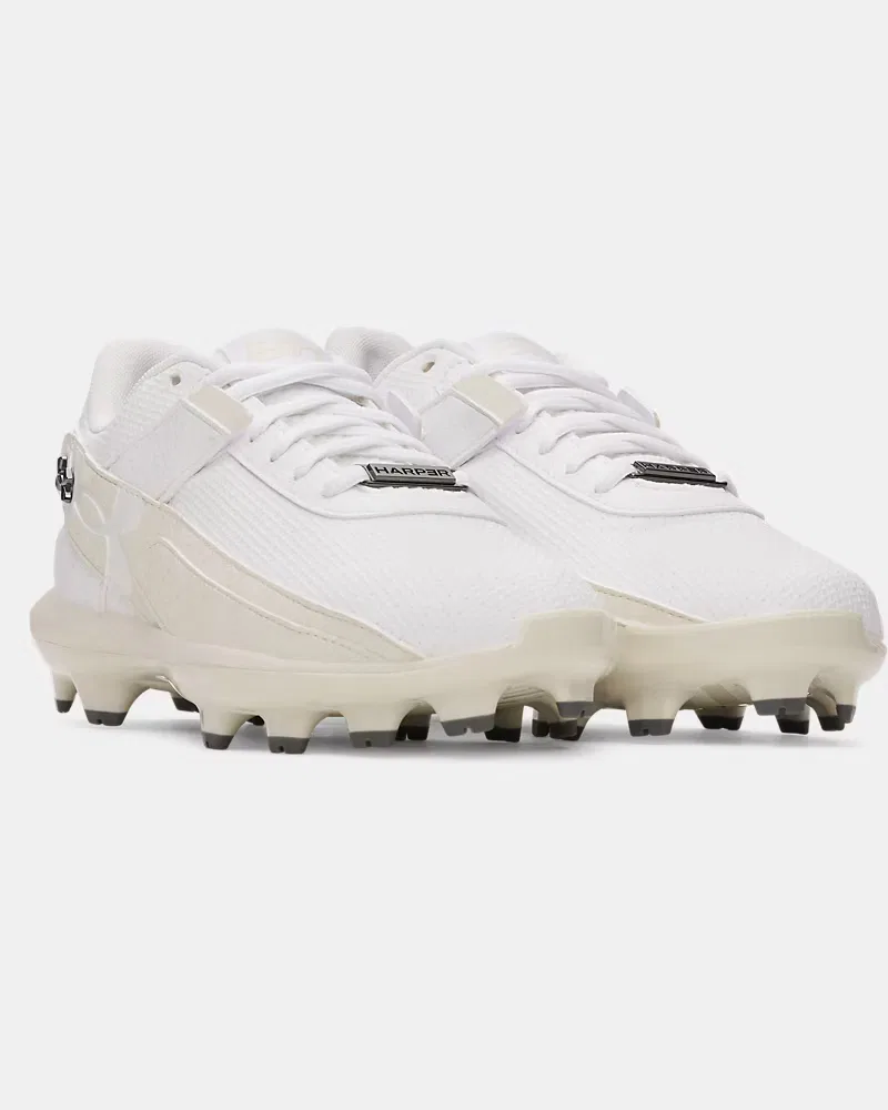 Бейсбольные бутсы для мальчиков с шипованной подошвой TPU Harper 10 TPU Jr UnderArmour, White/Stone — фото 4