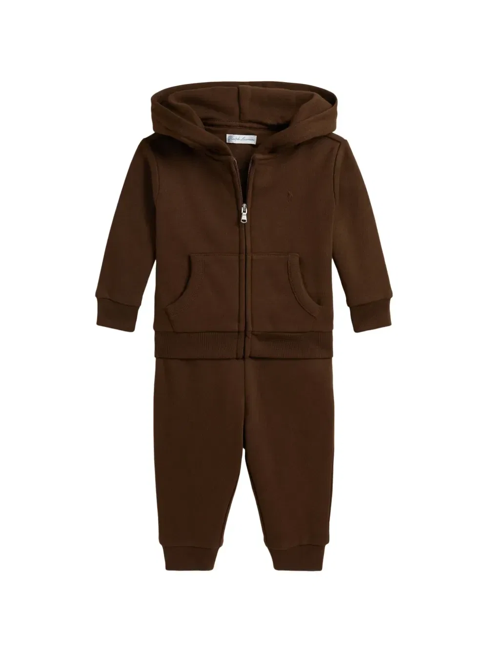 Худи Pony на молнии Polo Ralph Lauren Kids, коричневый