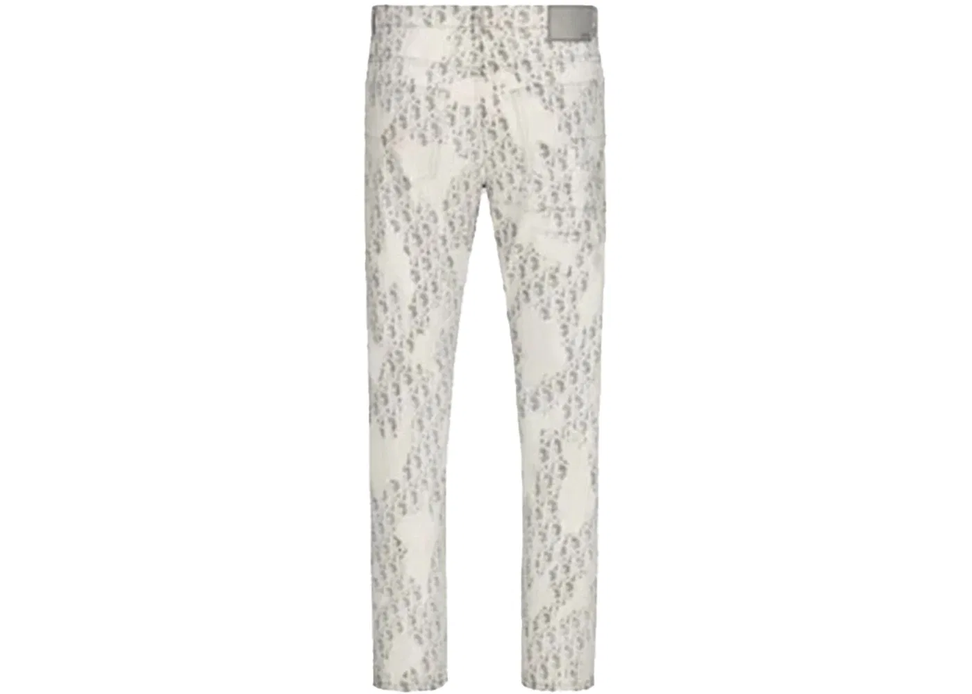 Мужские джинсы с принтом Dior Allover Dior Oblique Kasuri Denim Dior, White/Grey — фото 2