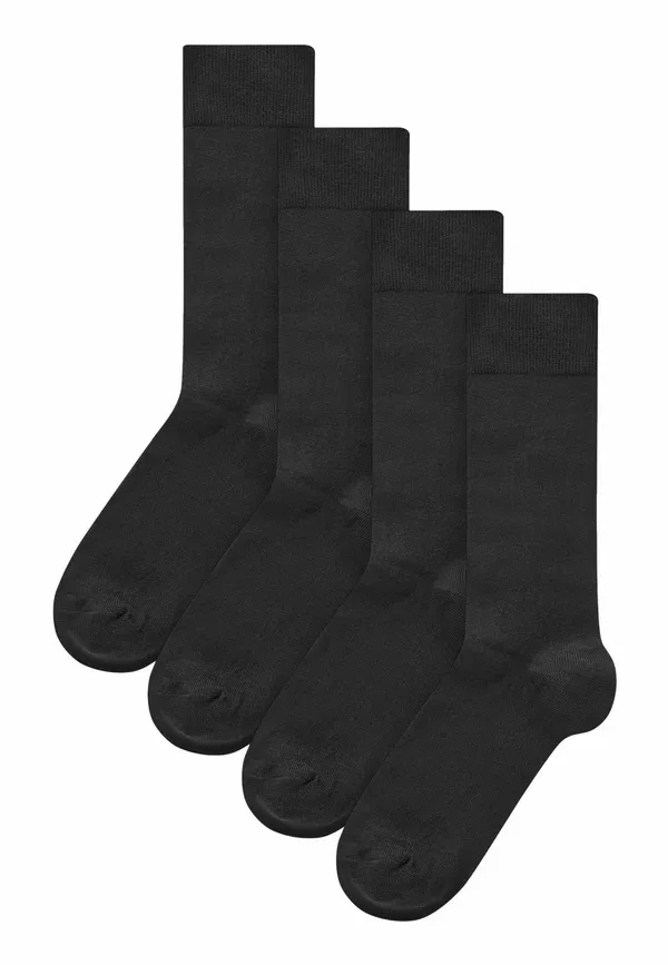 Носки 4 пары, дышащие, 4 pack, Next, черный