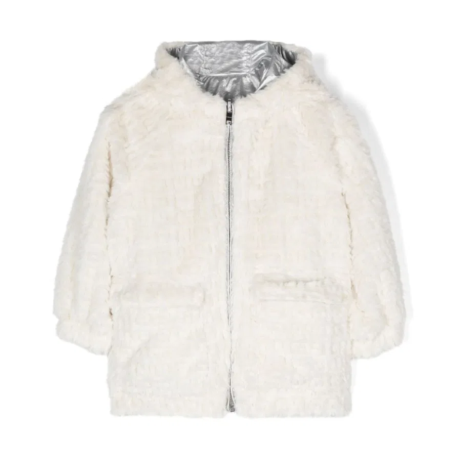 Детская куртка-пуховик двусторонняя с капюшоном Kids Reversible Puffer Jacket Givenchy, Light Grey