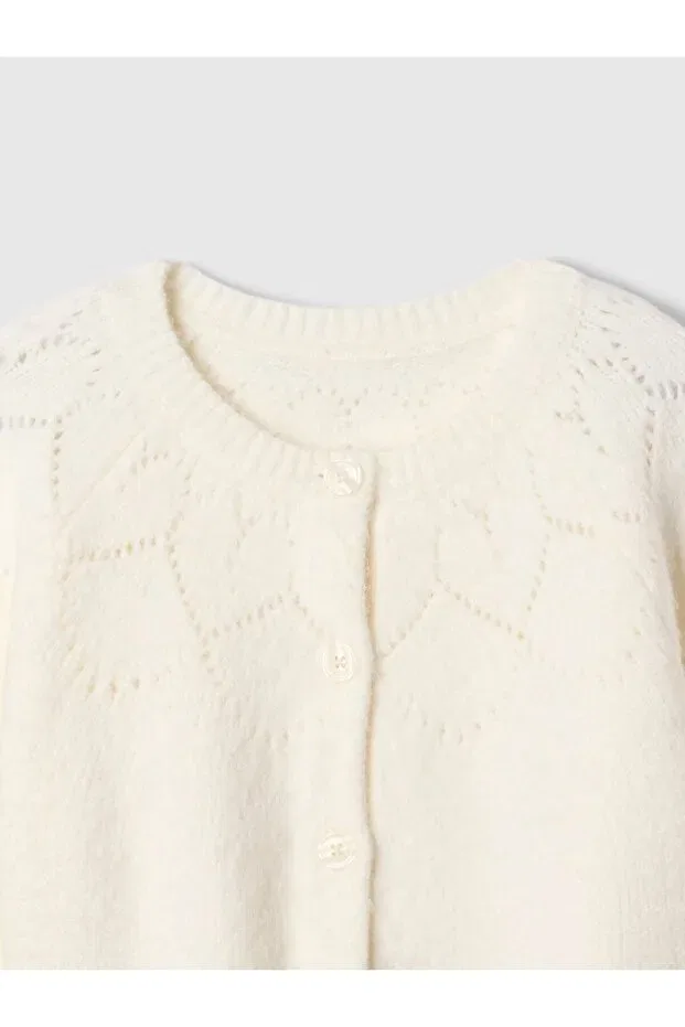 Детский кардиган для девочек с принтом Gap, Off White-000 — фото 4