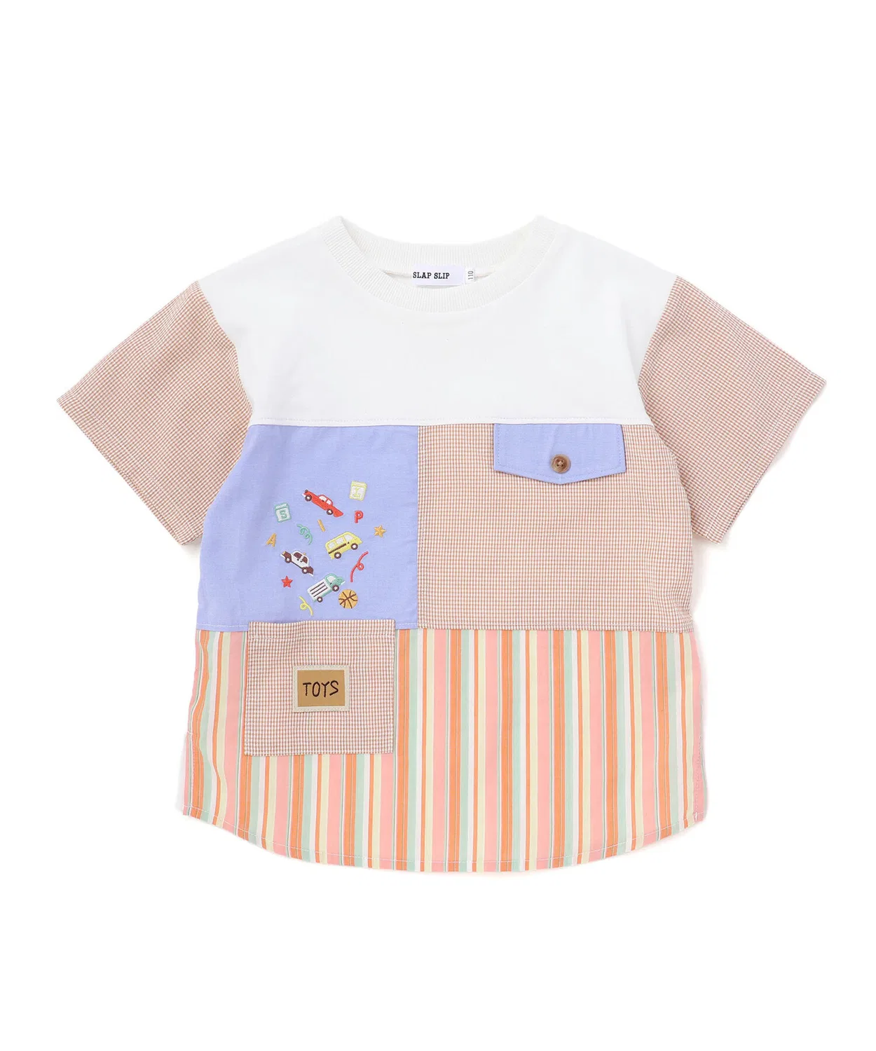 Детская футболка с контактной прохладой, с принтом, модель Multi Switch SLAP SLIP, White — фото 4