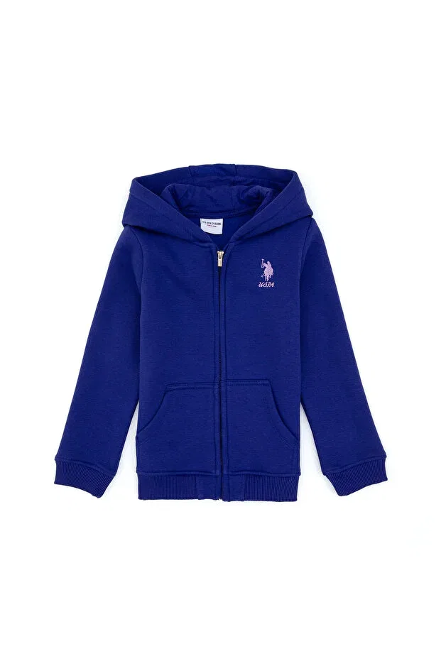Детские свитшот для девочек с капюшоном U.S. Polo Assn., Purple — фото 3