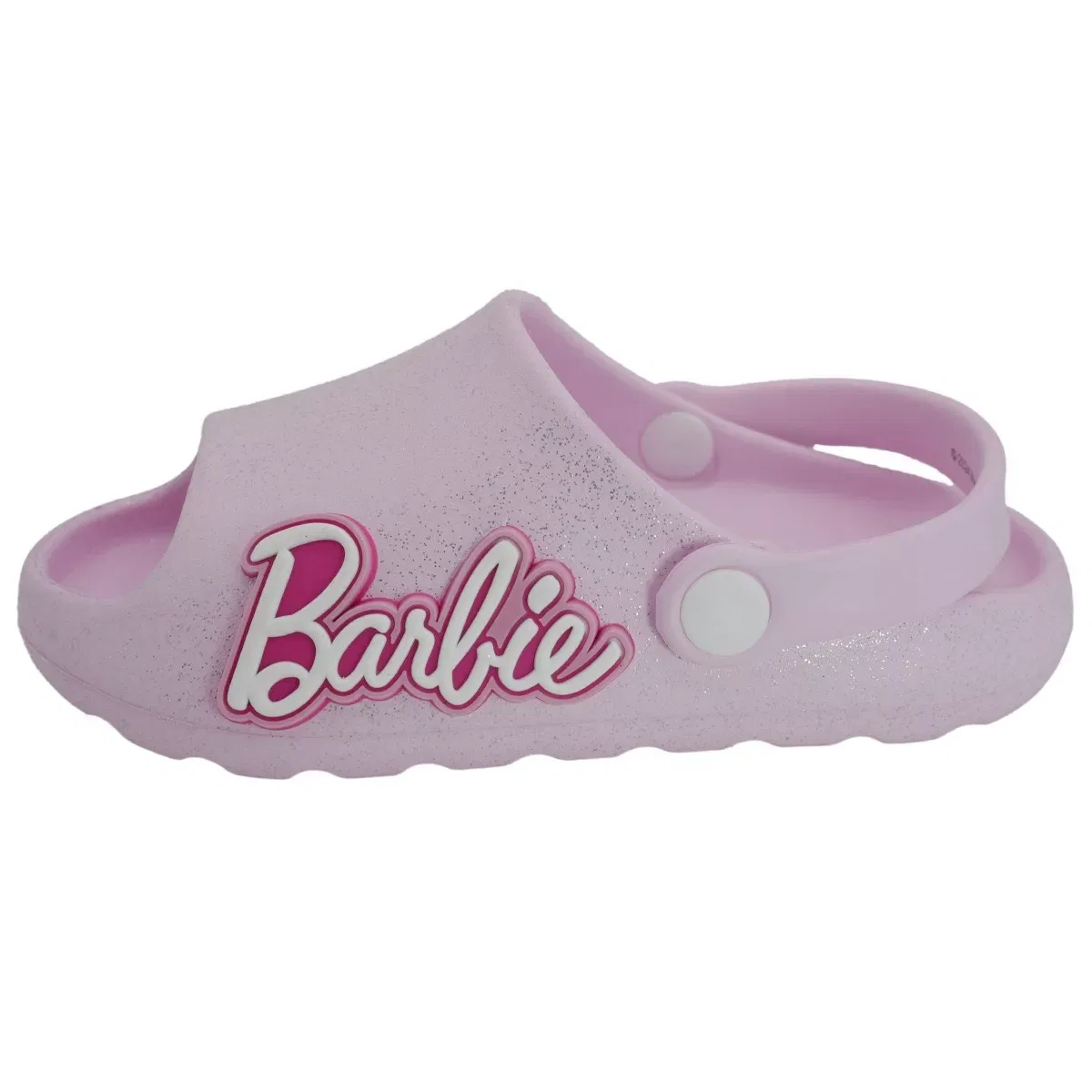 Детские сандалии-слайды с поворотным ремешком Cloud Slide Barbie, Medium Pink Glitter — фото 3