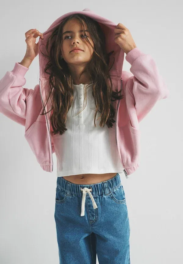 Комплект из 4 худи и свитшотов на молнии, Regular Fit, The Set, Pink, Cream, розовый/голубой — фото 4