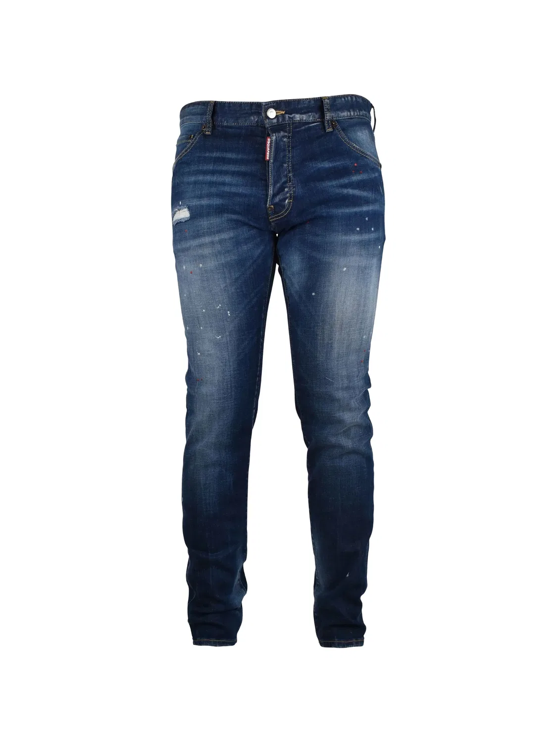 Джинсы Teddy синие с эффектом потертости DSQUARED2, синий