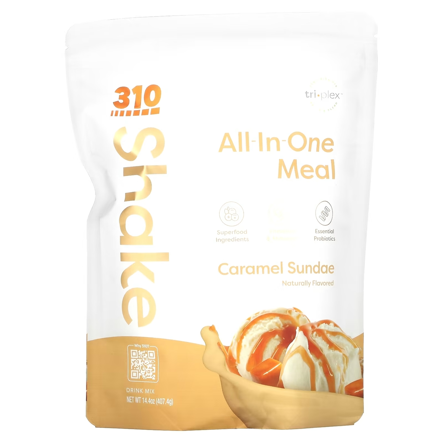 

310 Nutrition All-In-One Meal Shake мороженое с карамелью, 407,4 г