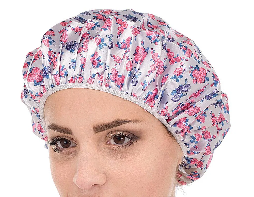 Шапочка для душа Koskaderm, 1 шт, 15.5 x 12 x 1.5 см, Pink and Blue — фото 2