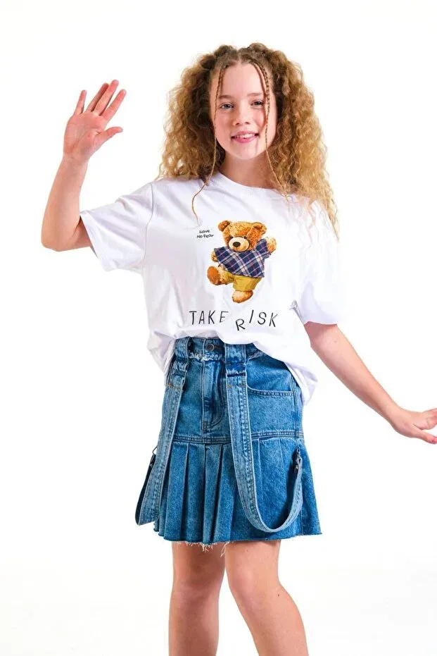 Детская футболка с принтом Bal Küpü Butik, White