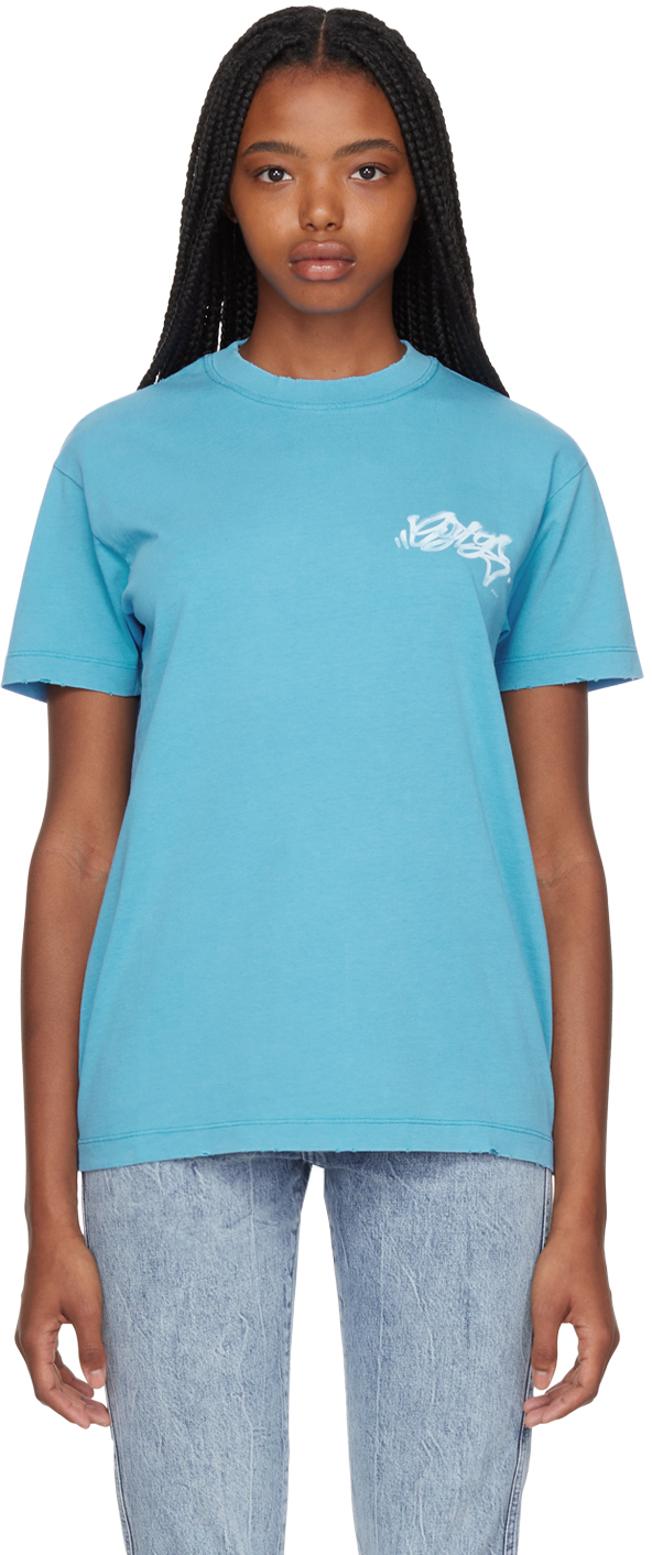 

Эксклюзивная футболка SSENSE Blue Jay Eytys, Синий, Эксклюзивная футболка SSENSE Blue Jay Eytys