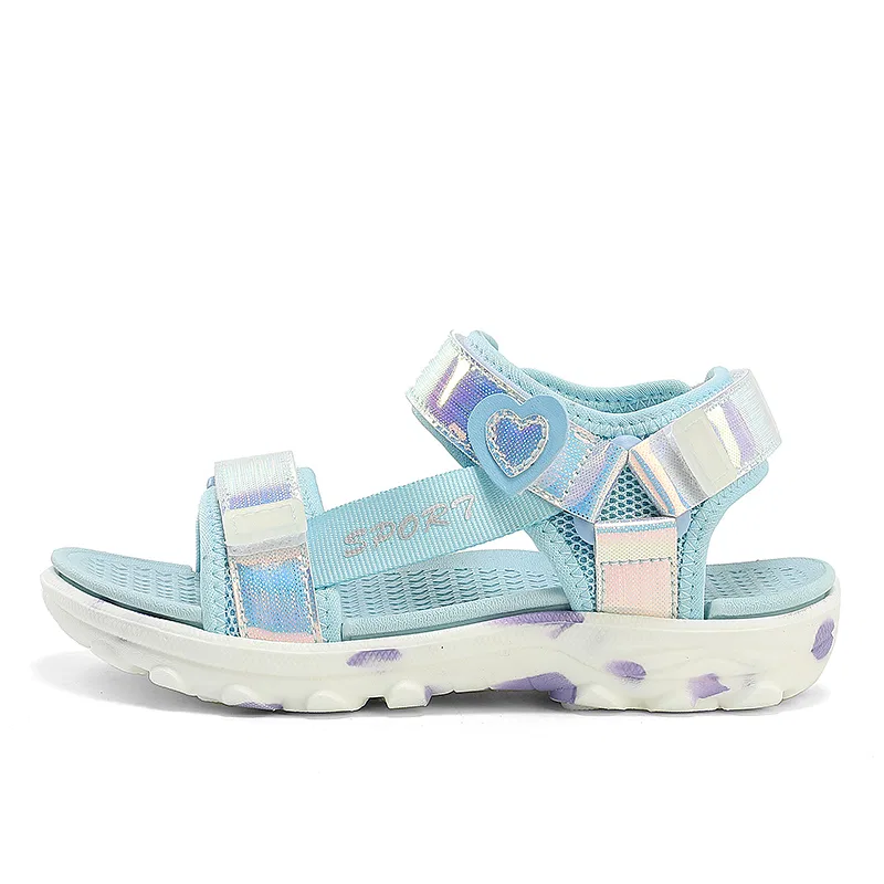 Детские сандалии из сетки и искусственной кожи, Light Blue, VENICEW