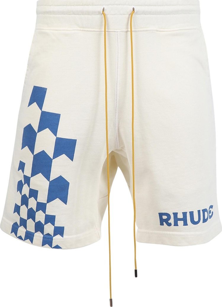 

Шорты Rhude Printed Terry Short 'Creme', белый