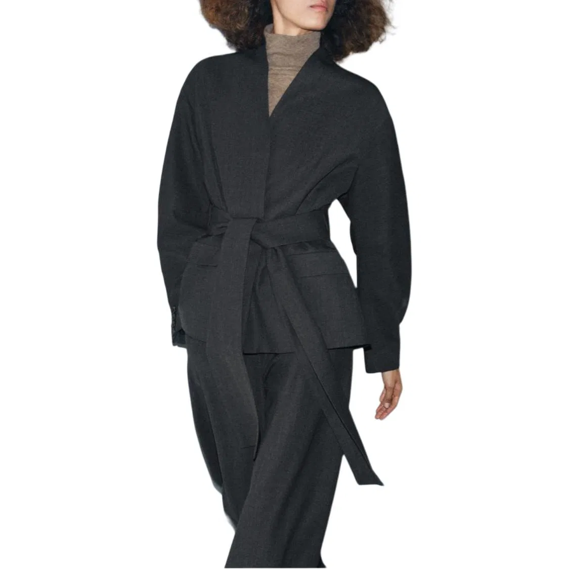 Женский деловой костюм ZW Series ZARA, Dark Gray — фото 4