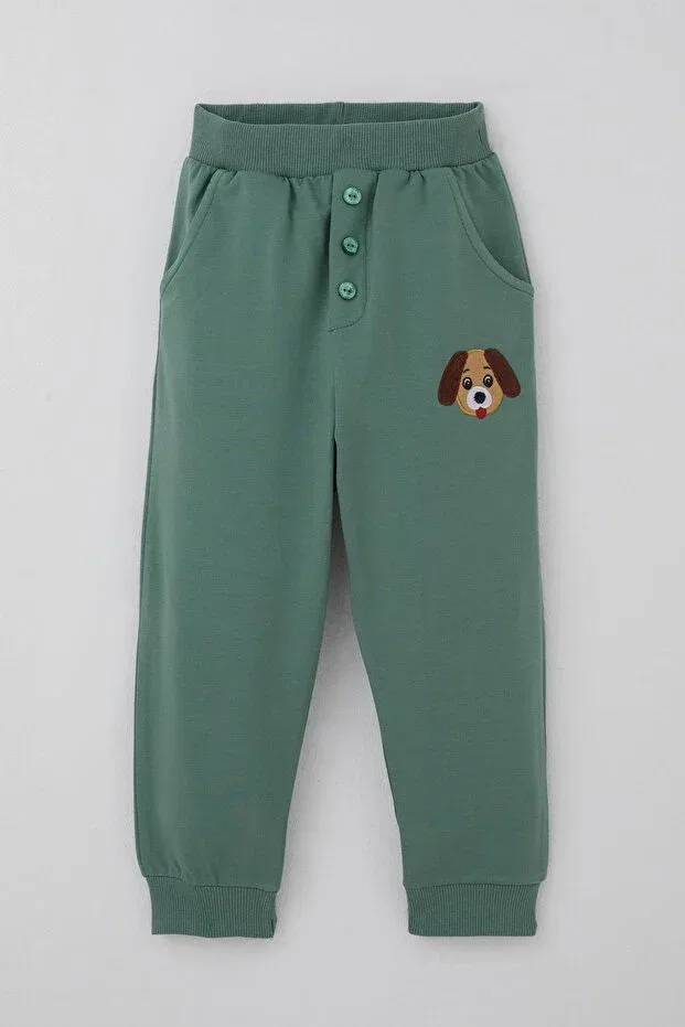 Детский спортивный комплект для мальчиков с принтом Sportswear Breeze, Oil Green — фото 3