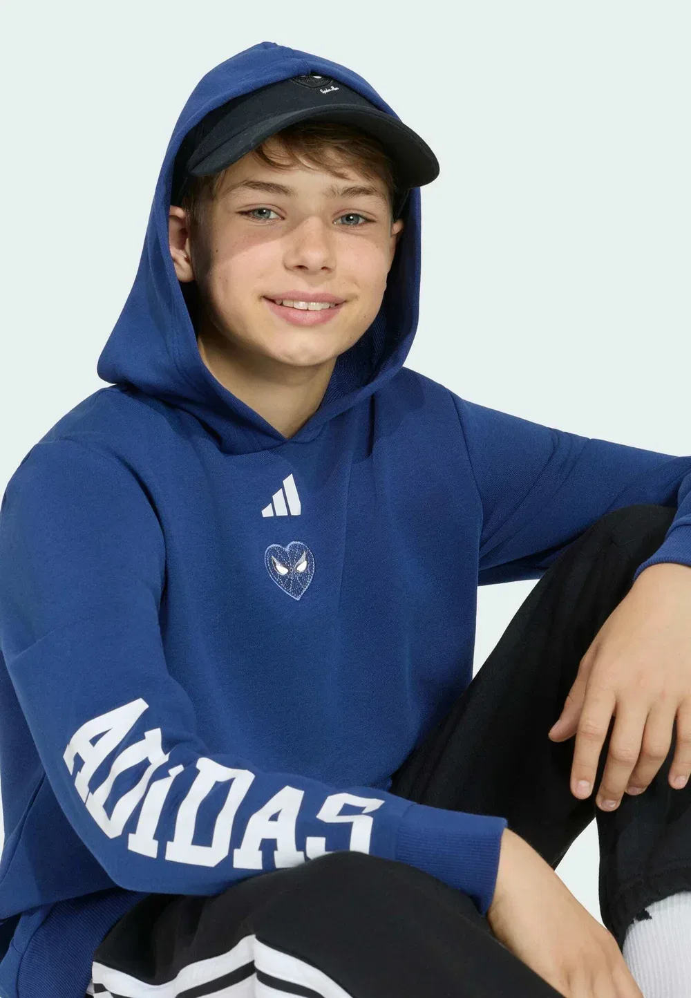 Толстовка с капюшоном Adidas Sportswear, Dark Blue White — фото 3