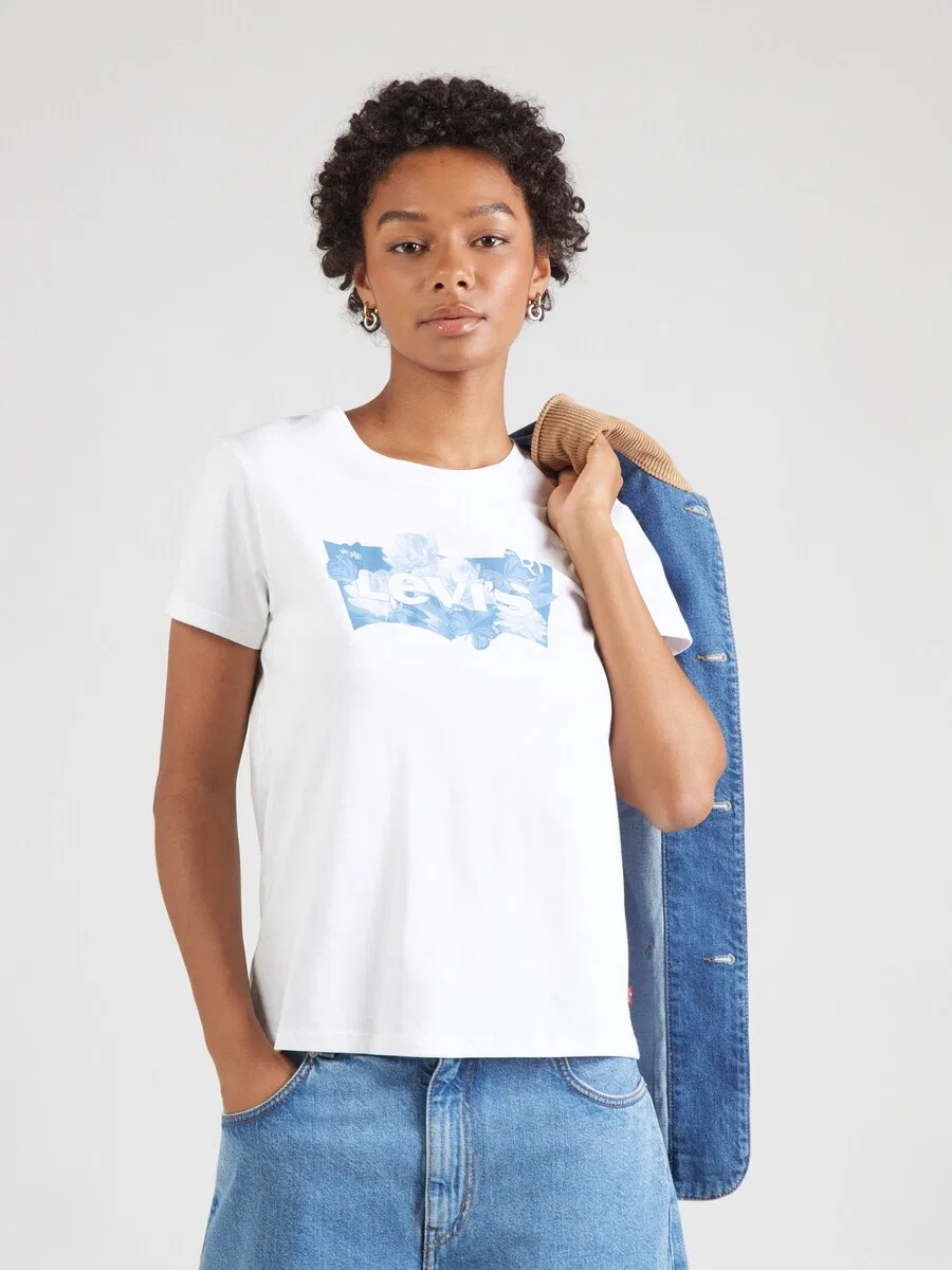 Футболка LEVI'S The Perfect белого цвета — фото 2