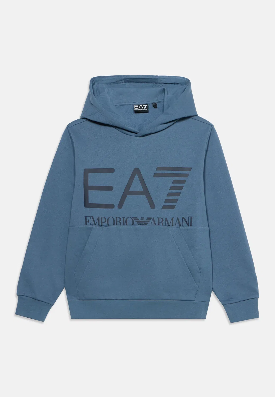 Худи с логотипом Train, унисекс - худи Ea7 Emporio Armani, China Blue