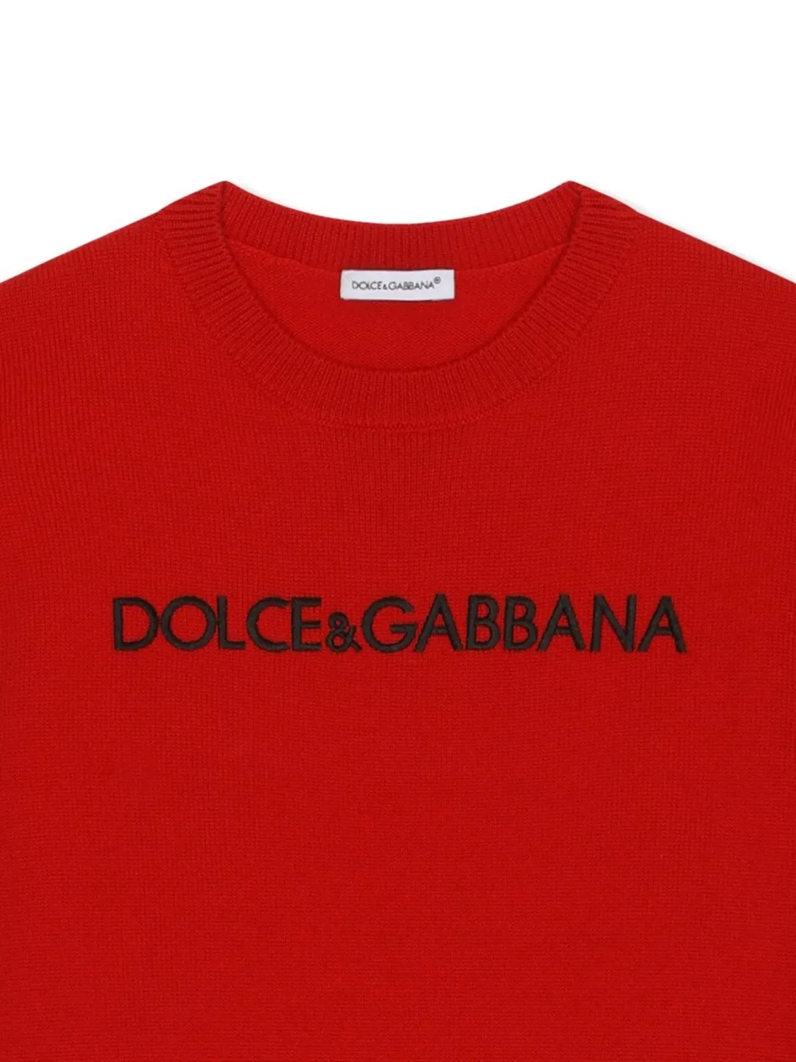Джемпер с Вышитым Логотипом Dolce & Gabbana, красный — фото 3