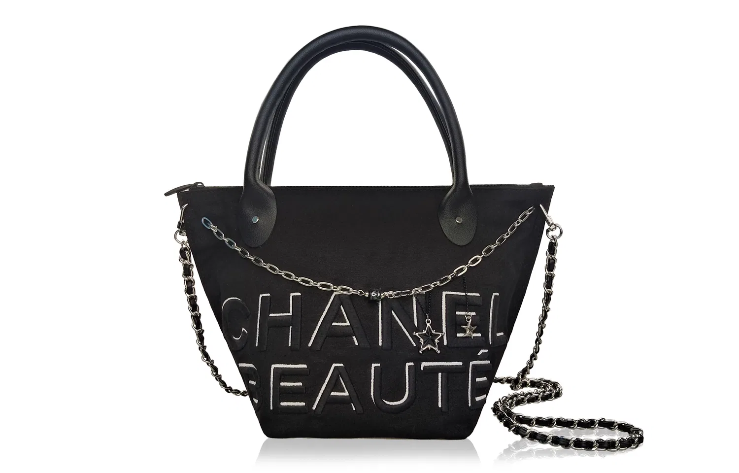 Косметичка с вышивкой Snow Shadow CHANEL, Large Capacity