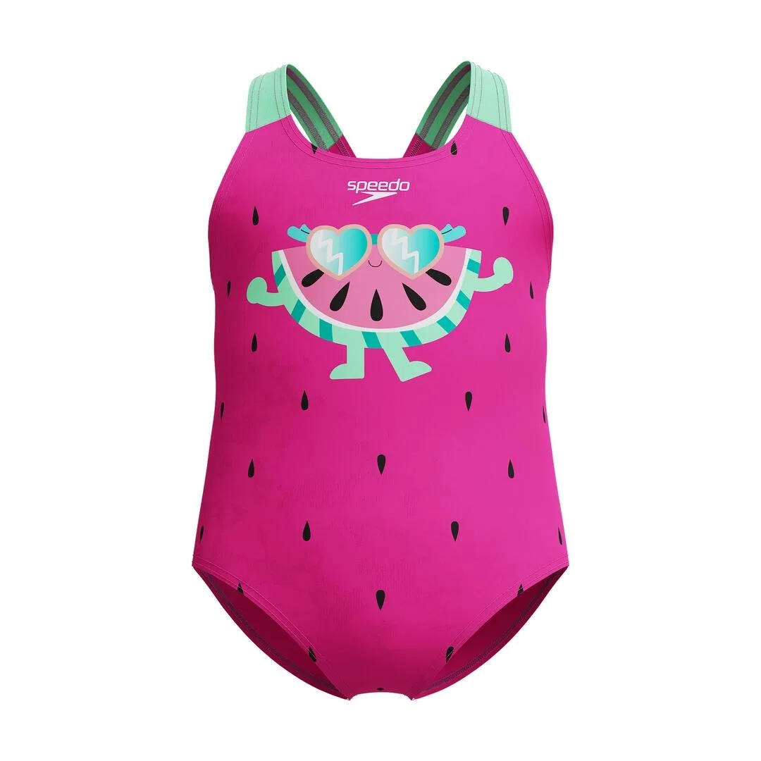 Детский слитный купальник с принтом Speedo, Rosa