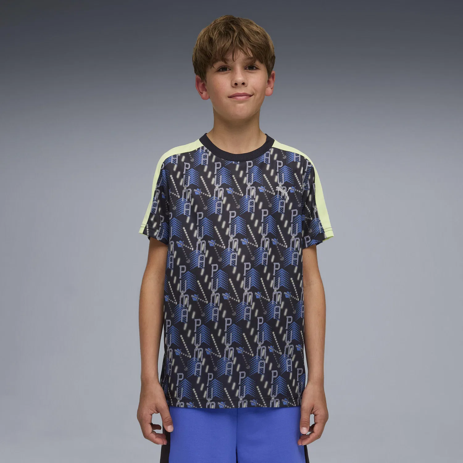 Детская футболка с принтом Essentials Training Boys Puma, Navyblau — фото 2