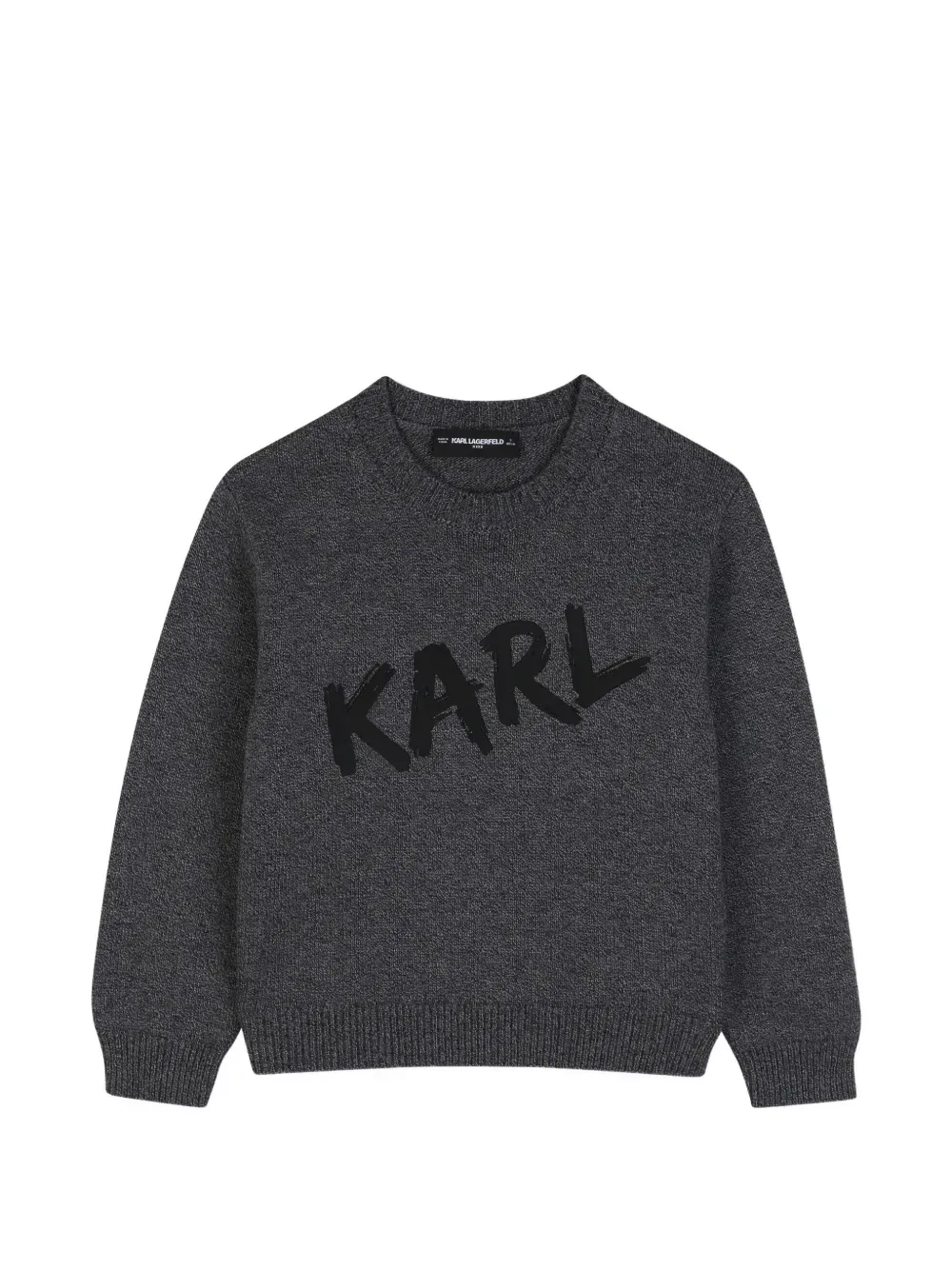 Свитер с логотипом Karl Lagerfeld Kids, серый