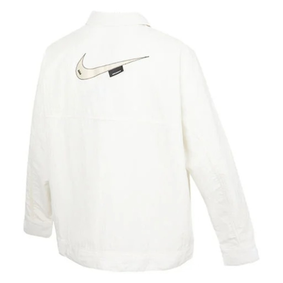 Куртка Nike SS22 Swoosh Back Logo Printing Woven, белый — фото 2