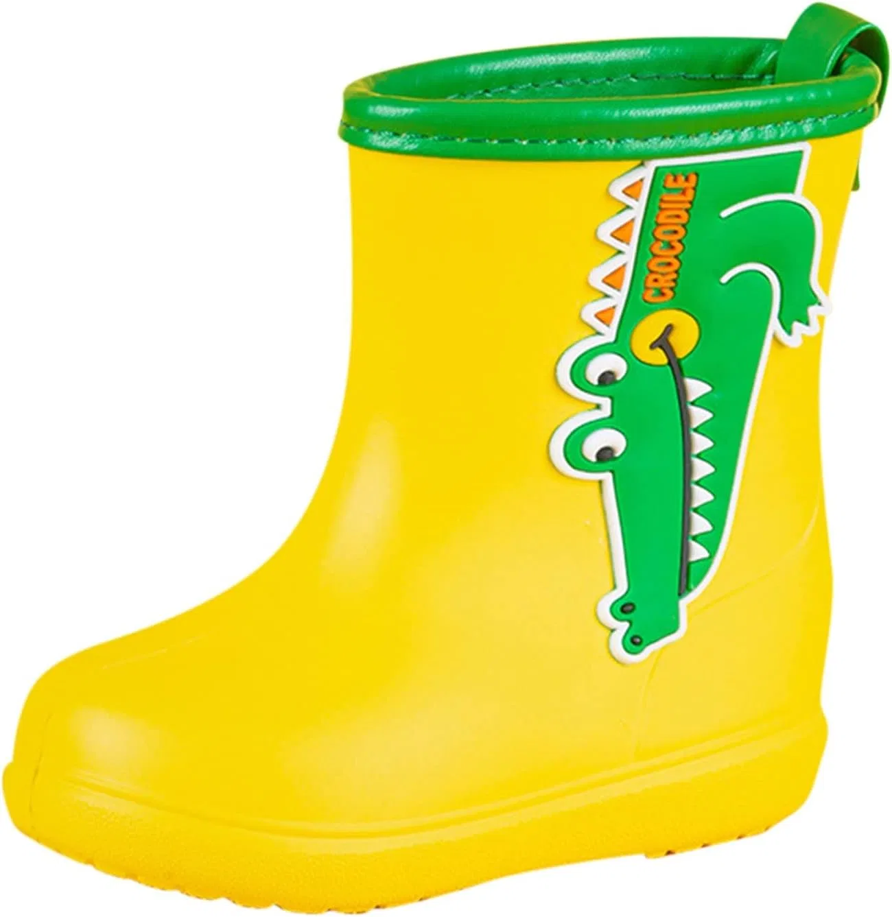 Детские сапоги резиновые с принтом Cartoon Children's Rain Boots Egmy, Yellow