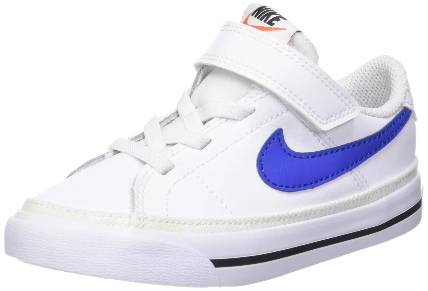 Детские кроссовки для мальчиков кожаные NIKE Court Legacy NIKE, White Game Royal Black