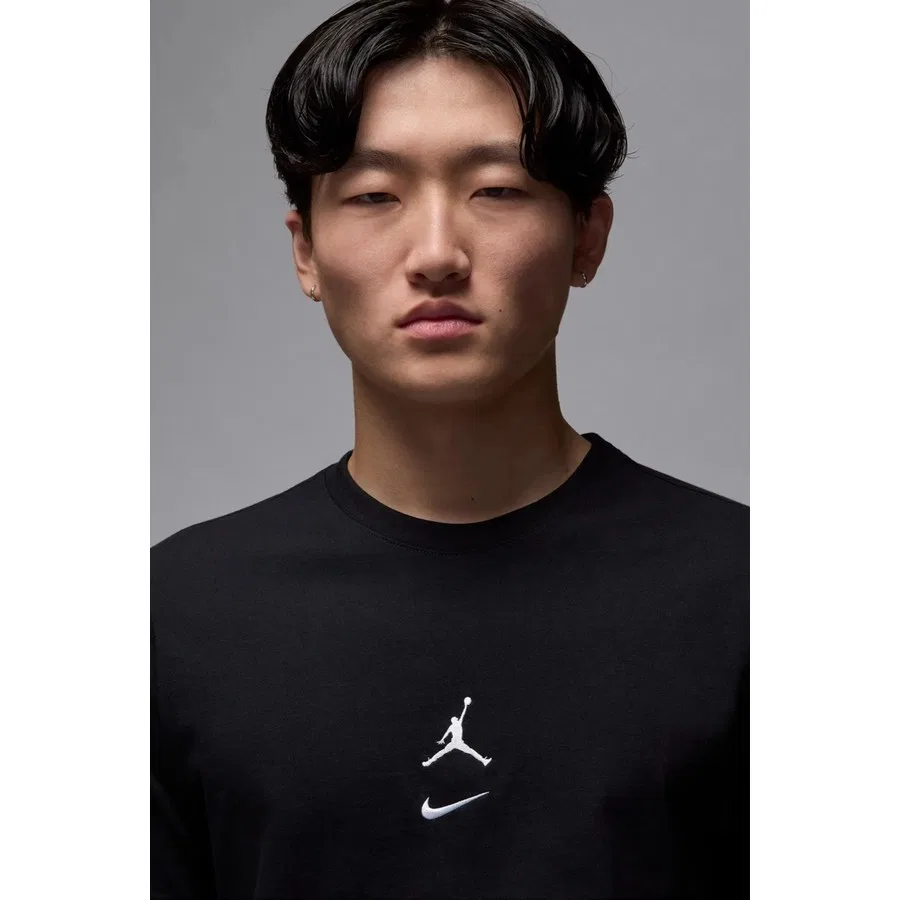 Футболка хлопковая с принтом Jordan MVP Jumpman Nike, Черный — фото 3
