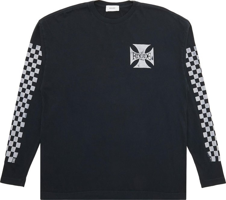 

Лонгслив Rhude Classic Checker Long-Sleeve 'Black', черный