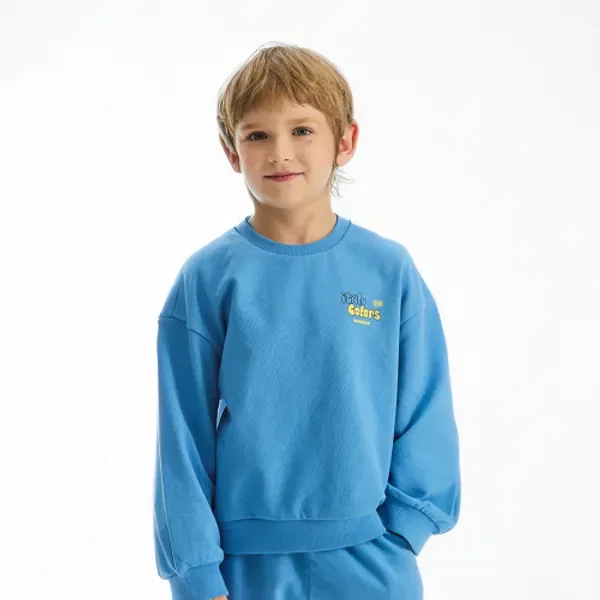 Свитшот с графическим принтом, Benettonkids, разноцветный