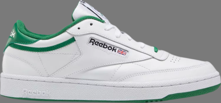 Кроссовки Reebok Club C 85 Leather, бело-зеленый - фото