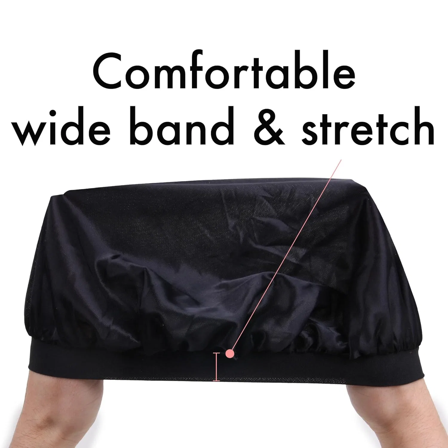 Детская шапочка для душа и сна DONNA, Satin, Black — фото 3
