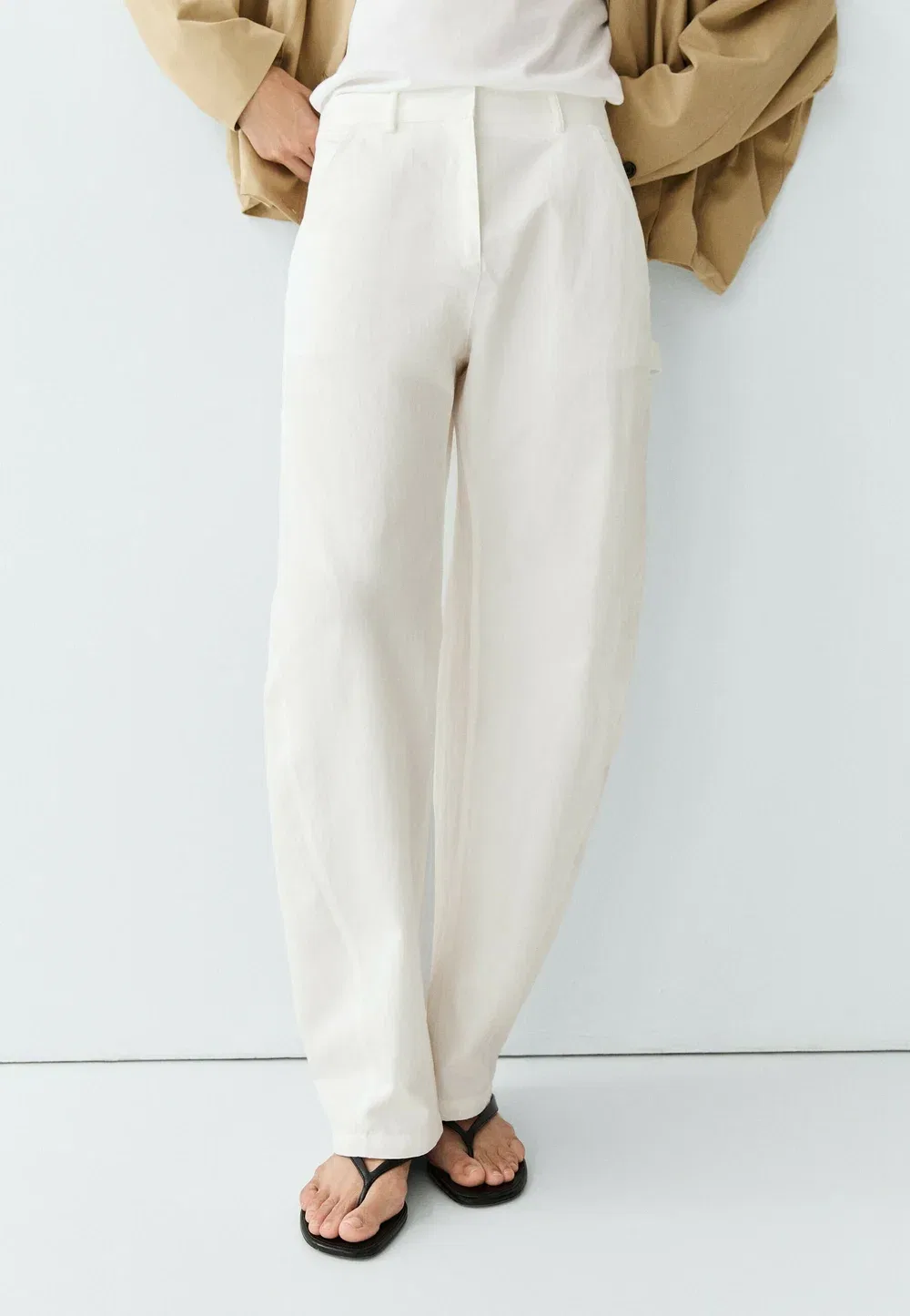 Брюки-Карго Massimo Dutti, White