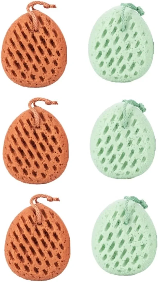 Набор мочалок для душа POPETPOP, 6 шт, 14.5x12.5 см