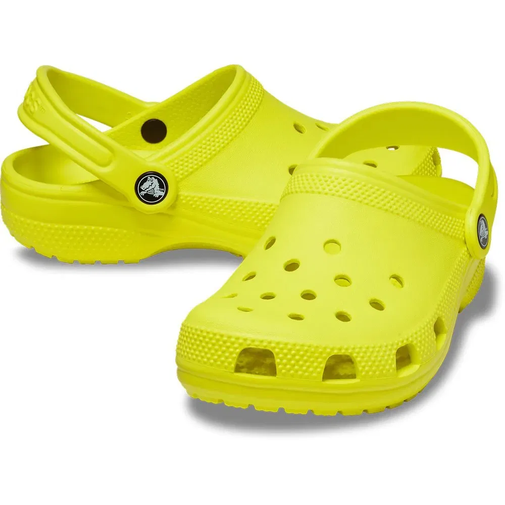Детские клоги для девочек с поворотными ремешками Classic Clogs Crocs, Yellow — фото 4